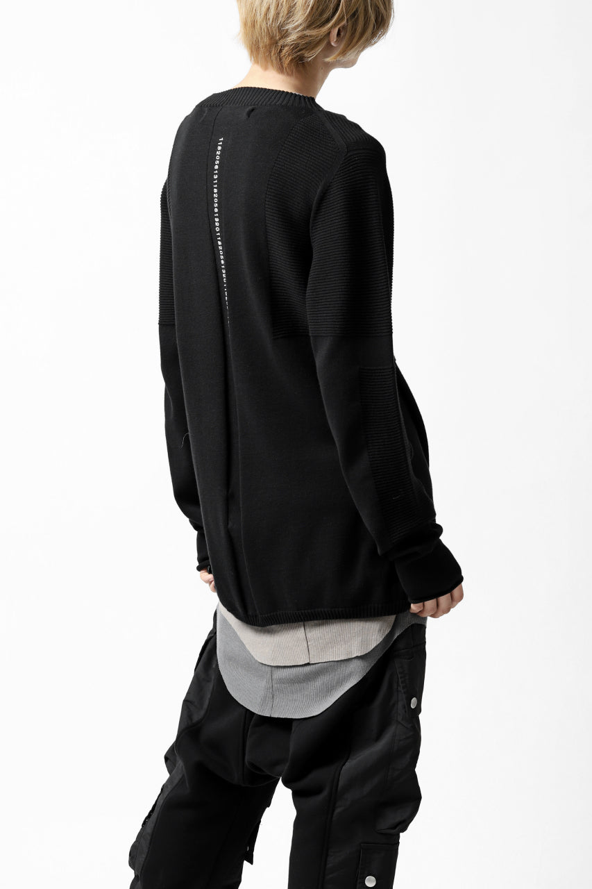 A.F ARTEFACT "WHOLEGARMENT" MOCKNECK KNIT PULLOVER (BLACK)