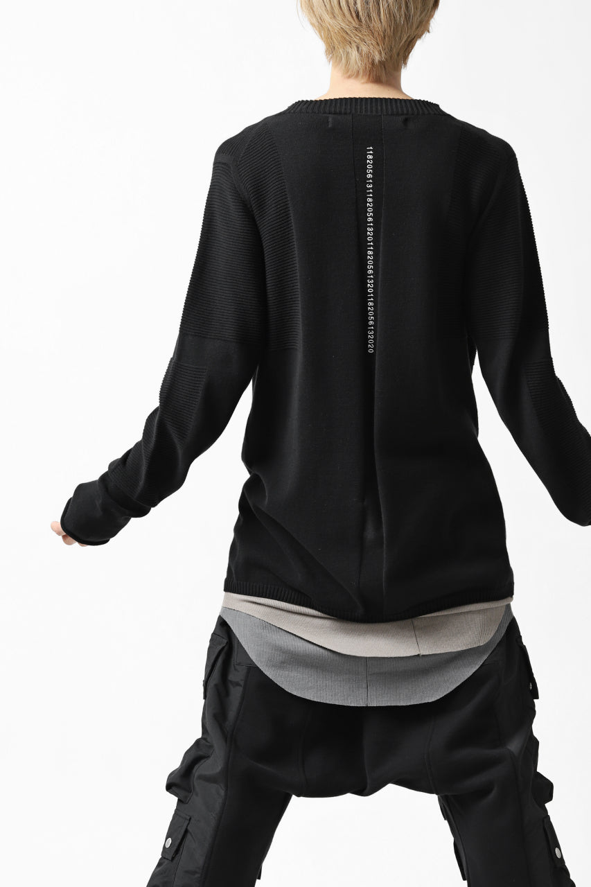 A.F ARTEFACT "WHOLEGARMENT" MOCKNECK KNIT PULLOVER (BLACK)