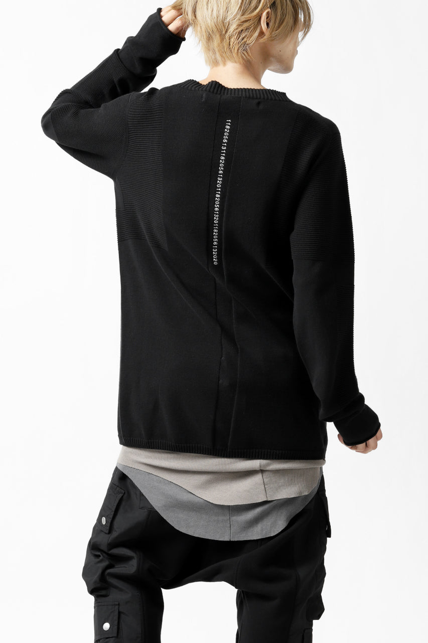 A.F ARTEFACT "WHOLEGARMENT" MOCKNECK KNIT PULLOVER (BLACK)