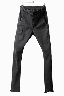 thomkrom OVER LOCKED SKINNY TROUSERS /  HYPER STRETCH DENIM (DARK GREY)