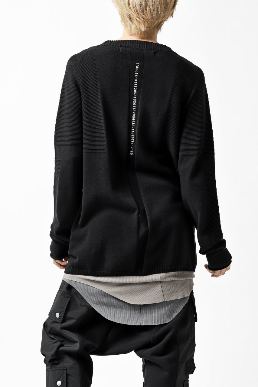 A.F ARTEFACT "WHOLEGARMENT" MOCKNECK KNIT PULLOVER (BLACK)