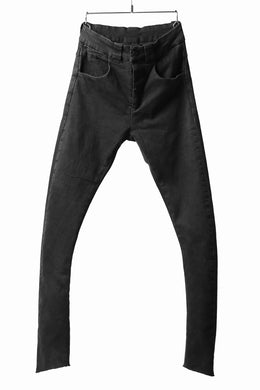 thomkrom OVER LOCKED SKINNY TROUSERS /  HYPER STRETCH DENIM (BLACK)