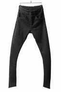 thomkrom OVER LOCKED SKINNY TROUSERS /  HYPER STRETCH DENIM (BLACK)