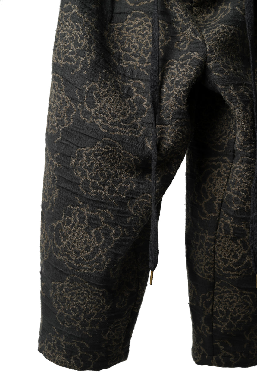 Aleksandr Manamis Loose Cropped Pant / Jacquard Black Brownの商品 