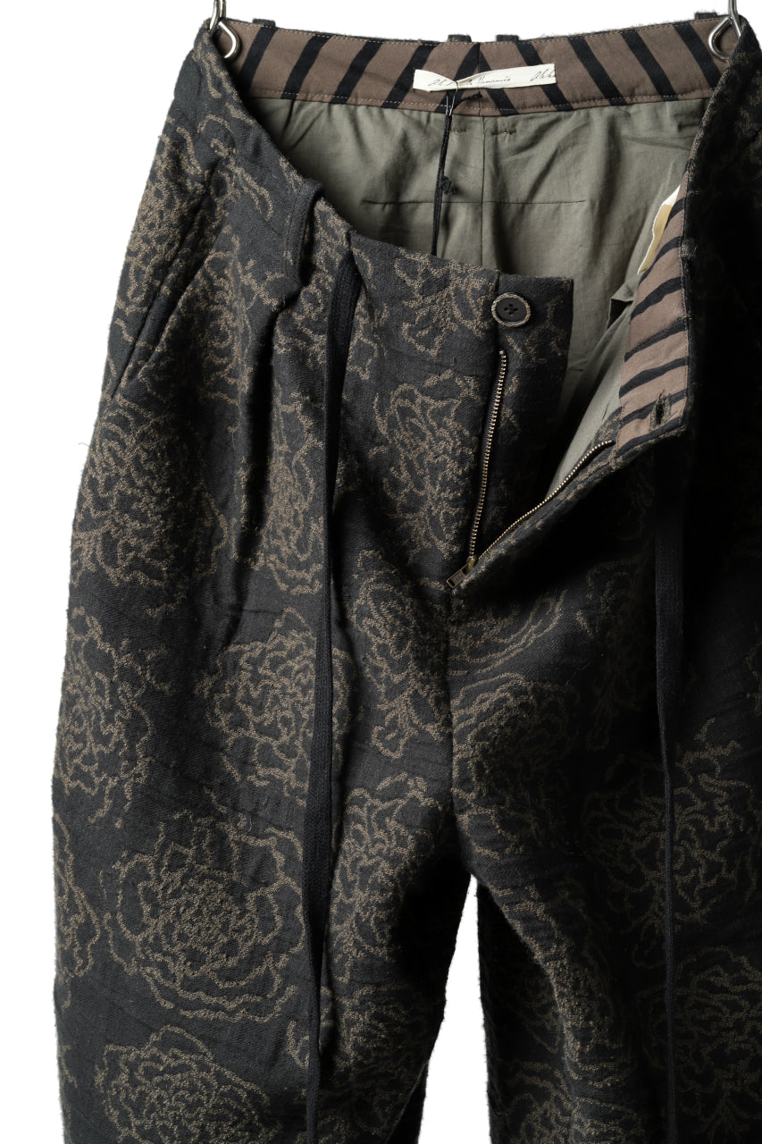 Aleksandr Manamis Loose Cropped Pant  / Jacquard Black Brown