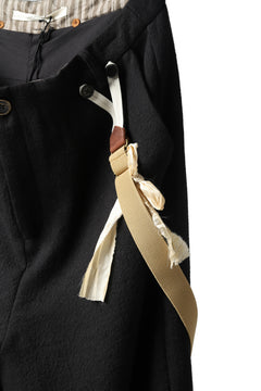 画像をギャラリービューアに読み込む, Aleksandr Manamis Slit Cropped Pant with Suspender (BLACK)