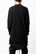 Load image into Gallery viewer, A.F ARTEFACT STAND RIB NECK TOPS / REACTIVE DYED SLAB KNIT JERSEY (BLACK)