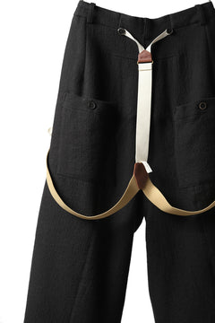 Load image into Gallery viewer, Aleksandr Manamis Slit Cropped Pant with Suspender (BLACK)