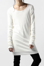 Load image into Gallery viewer, A.F ARTEFACT DOUBLE LAYERED LONG TOPS / SOFT GAUZE LJ (WHITE)