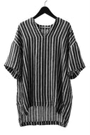 _vital exclusive minimal tunica tops / hickory stripe linen (BLACK x WHITE)