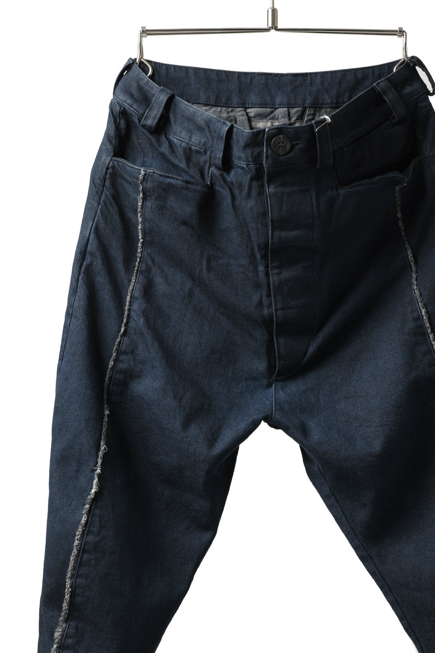 _vital exclusive curved narrow pants / japanese-ink dyed denim (NAVY)