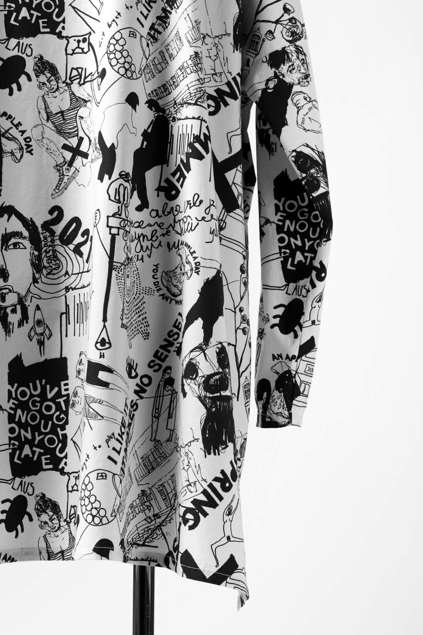 Load image into Gallery viewer, PAL OFFNER OVER SIZED SHIRT / STRETCH COTTON (SCRIBBLE PRINT)