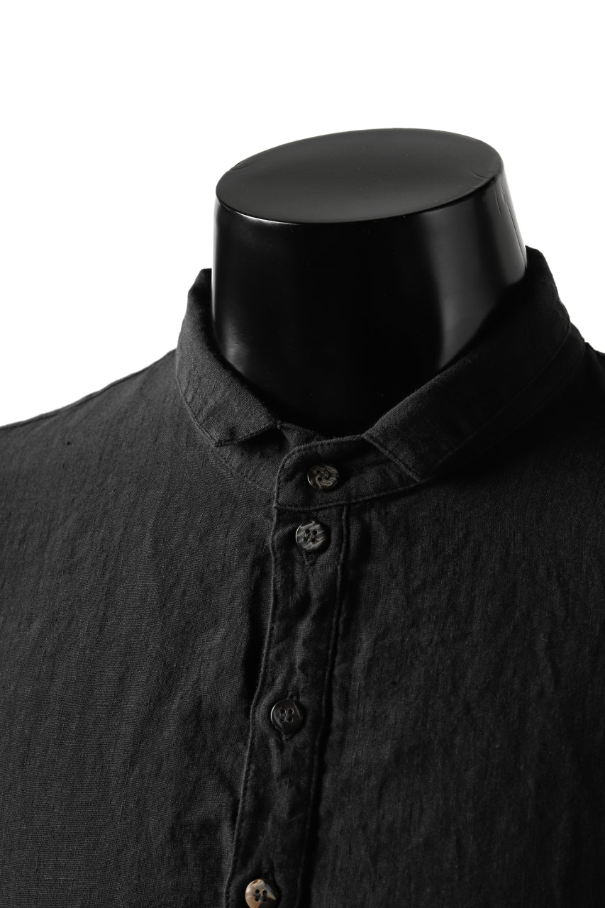 _vital half button-fly shirt (BLACK)