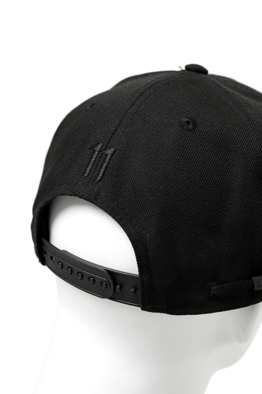 11 BY BORIS BIDJAN SABERI x NEW ERA 9 FIFTY CAP "11 LOGO / EMBRO" (BLACK x BLACK)