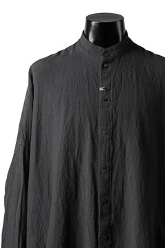 Load image into Gallery viewer, _vital exclusive stand collar relax long shirt (DARK GREY)