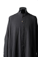 Load image into Gallery viewer, _vital exclusive stand collar relax long shirt (DARK GREY)