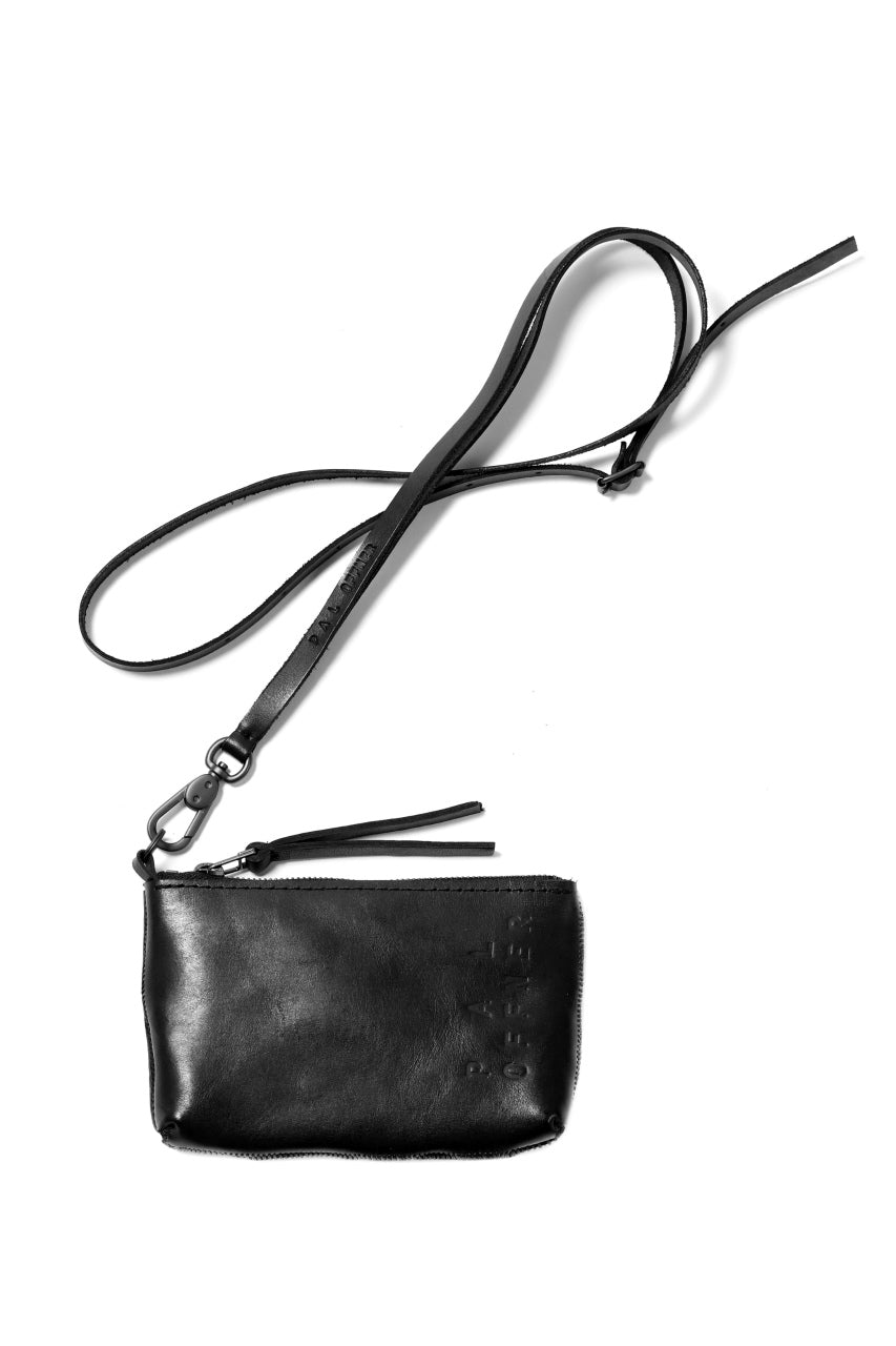 PAL OFFNER KEY BAG with STRAP / CALF LEATHER (BLACK)