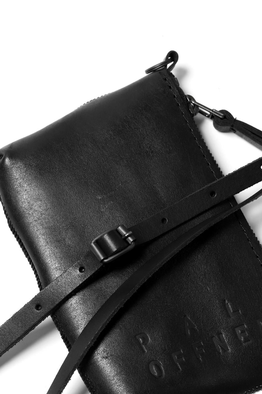 PAL OFFNER KEY BAG with STRAP / CALF LEATHER (BLACK)