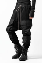 Load image into Gallery viewer, A.F ARTEFACT MILITARY SAROUEL PANTS / KNIT COMBI (BLACK)