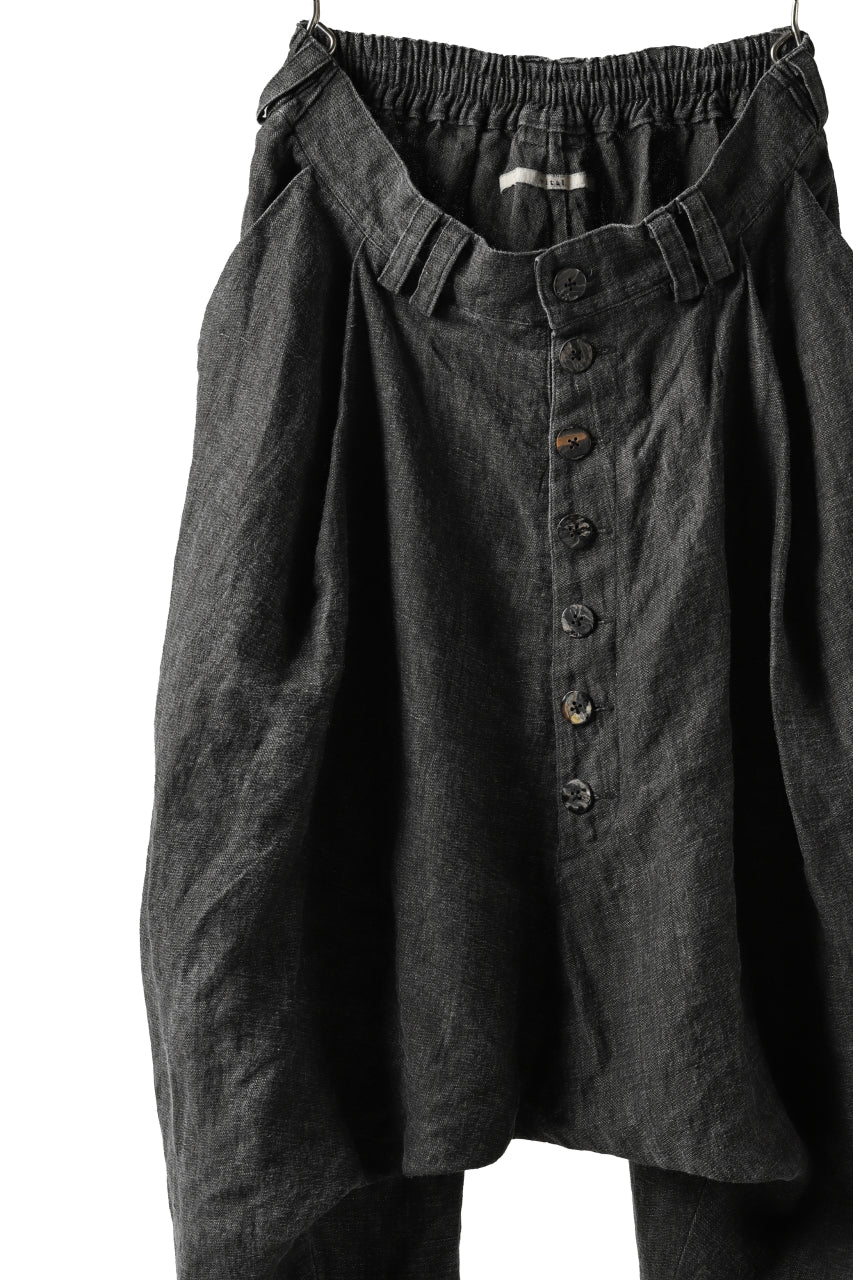 _vital low clotch wide pants (SUMI INK DYED)