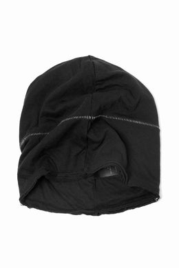 thomkrom BEANY CAP /  OVERLOCK STITCHED JERSEY (BLACK)