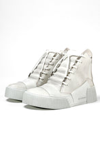 画像をギャラリービューアに読み込む, BORIS BIDJAN SABERI COW LEATHER MID CUT SNEAKER / WASHED &amp; HAND TREATED &quot;BAMBA1.1-SIN&quot; (LIGHT GREY)