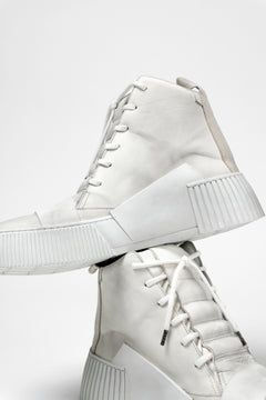 画像をギャラリービューアに読み込む, BORIS BIDJAN SABERI COW LEATHER MID CUT SNEAKER / WASHED &amp; HAND TREATED &quot;BAMBA1.1-SIN&quot; (LIGHT GREY)