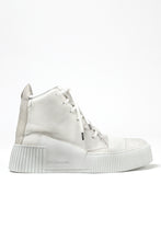 画像をギャラリービューアに読み込む, BORIS BIDJAN SABERI COW LEATHER MID CUT SNEAKER / WASHED &amp; HAND TREATED &quot;BAMBA1.1-SIN&quot; (LIGHT GREY)