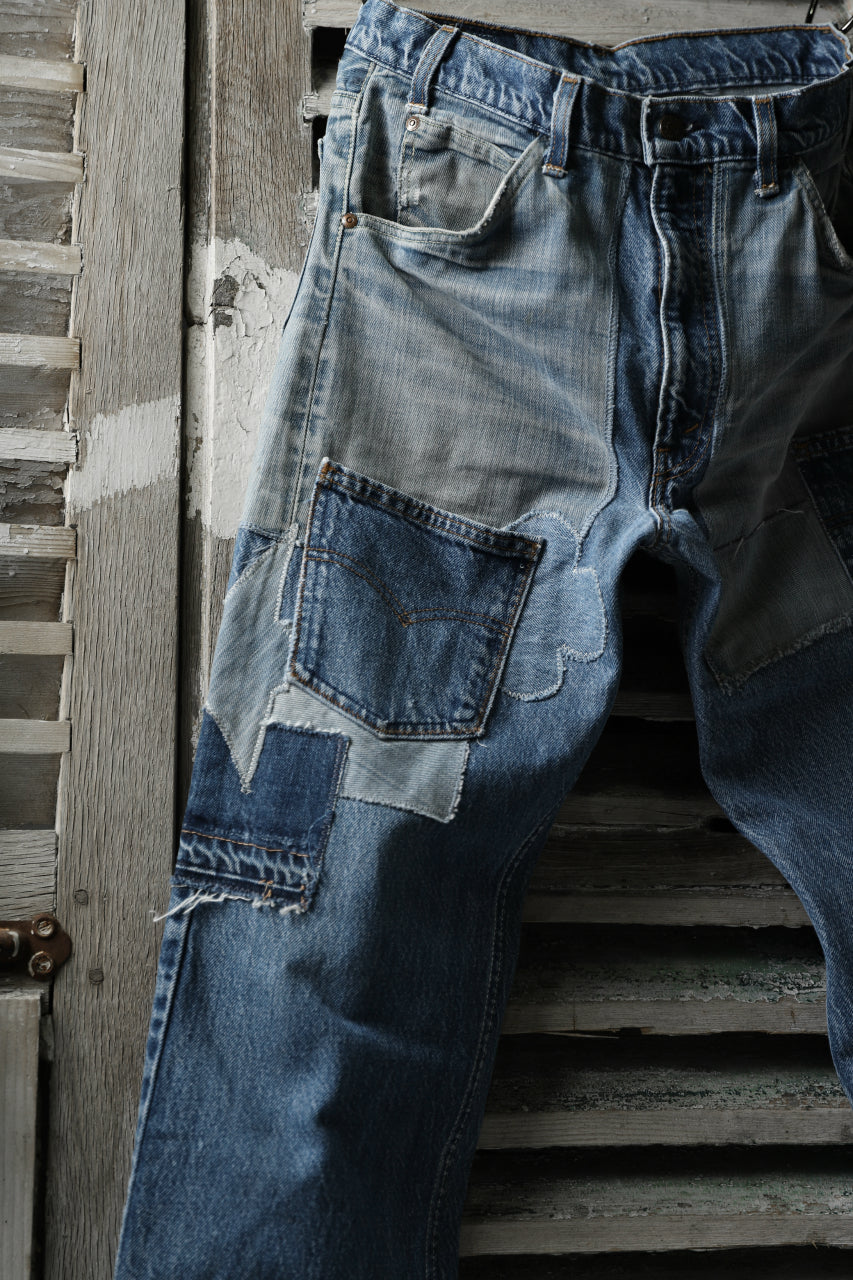 CHANGES VINTAGE REMAKE DENIM STRAIGHT PANTS / RARE DENIM (INDIGO #A)