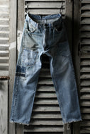CHANGES VINTAGE REMAKE DENIM STRAIGHT PANTS / RARE DENIM (INDIGO #B)