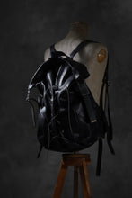 Load image into Gallery viewer, ierib roll top ruck sack / Oiled Horse Leather (BLACK)