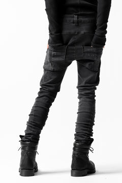 Load image into Gallery viewer, thomkrom OVER LOCKED SKINNY TROUSERS /  HYPER STRETCH DENIM (DARK GREY)
