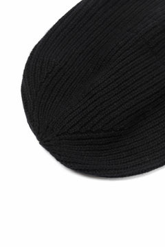 Load image into Gallery viewer, RUNDHOLZ DIP BEANIE CAP / RIB WOOL KNITTED (BLACK)