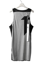 画像をギャラリービューアに読み込む, 11 BY BORIS BIDJAN SABERI BACK BLOCK LOGO TANK TOP &quot;T3-F-1101&quot; (BLACK DYE - LIGHT GREY)