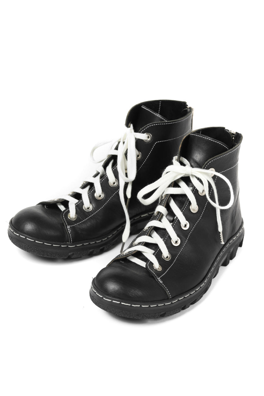 Load image into Gallery viewer, Portaille &quot;one make&quot; Lace Up Back Zip VB Shoes (JAPAN Vachetta Leather / BLACK)