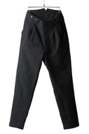 KLASICA MORROW-OCN TAPERED TROUSERS / IKAT DYED STRIPE COTTON  (CARBON)