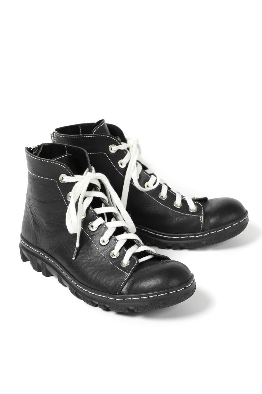 Portaille "one make" Lace Up Back Zip VB Shoes (JAPAN Vachetta Leather / BLACK)