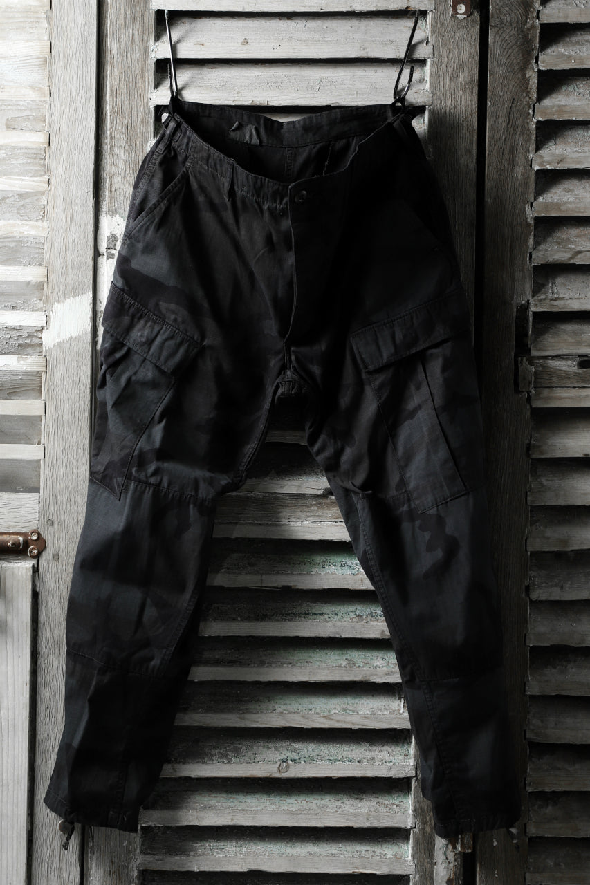 CHANGES VINTAGE REMAKE MILITARY CARGO TAPERED PANTS / WOODLAND CAMO (CHARCOAL DYED #A)
