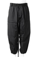 Y's.... WRINKLE TEXTURE TACTICAL PANTS (BLACK)
