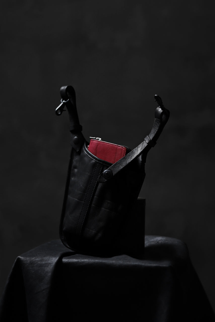 画像をギャラリービューアに読み込む, ISAMU KATAYAMA BACKLASH WAIST HANG BAG / DOUBLE-SHOULDER OBJECT DYED (BLACK)