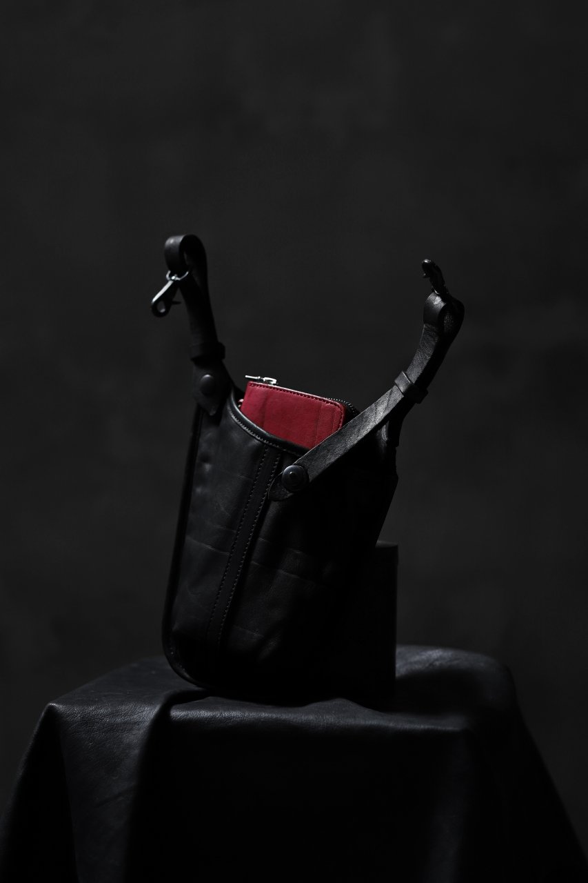 Load image into Gallery viewer, ISAMU KATAYAMA BACKLASH WAIST HANG BAG / DOUBLE-SHOULDER OBJECT DYED (BLACK)