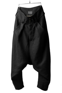 Load image into Gallery viewer, SOSNOVSKA exclusive CROWN STYLE PANTS / HEAVY LINEN (BLACK)
