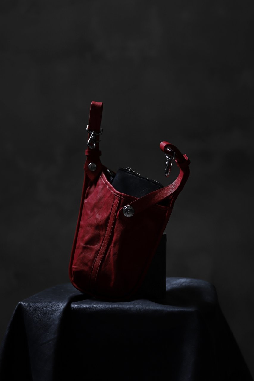 Load image into Gallery viewer, ISAMU KATAYAMA BACKLASH WAIST HANG BAG / DOUBLE-SHOULDER OBJECT DYED (RED)