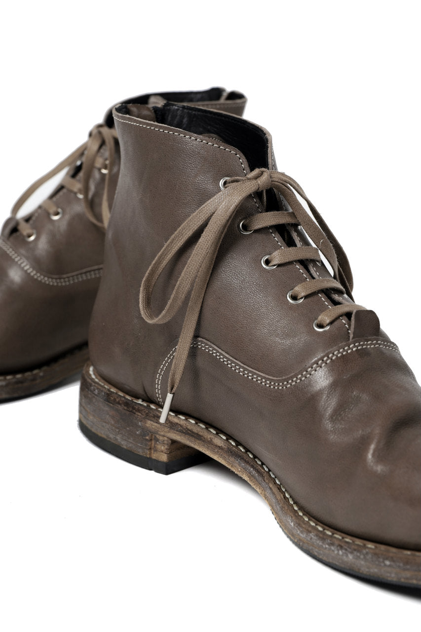 Portaille "one make" Lace Up Back Zip Boots (Soft Tanned Horse Leather / TAUPE)