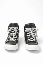 画像をギャラリービューアに読み込む, incarnation HIGH TOP SNEAKER / HORSE LEATHER HAND DYED (BLACK x WHITE)