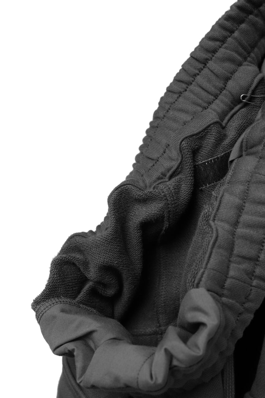 A.F ARTEFACT ZIPPER SARROUEL CARGO PANTS / COTTON SWEAT (GREY)