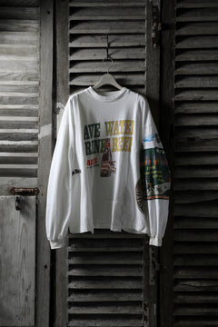 画像をギャラリービューアに読み込む, CHANGES VINTAGE REMAKE QUARTET PANEL LONG SLEEVE TEE (MULTI WHITE #beer)