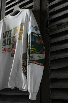 画像をギャラリービューアに読み込む, CHANGES VINTAGE REMAKE QUARTET PANEL LONG SLEEVE TEE (MULTI WHITE #beer)