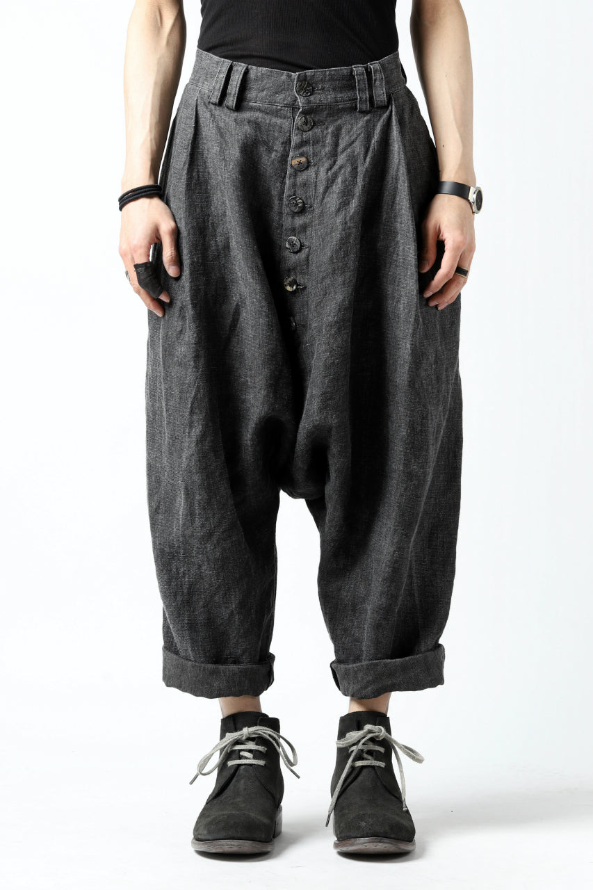 _vital low clotch wide pants (SUMI INK DYED)