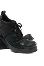 画像をギャラリービューアに読み込む, BORIS BIDJAN SABERI HORSE PUNCHING LEATHER DERBY SHOES / WASHED &amp; HAND-TREATED &quot;SHOE1-SIN&quot; (BLACK)